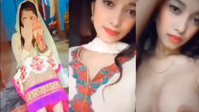 Beautiful Pakistani Wife Strip And Flaunts Her Nice Looking Boobs, MMS Video