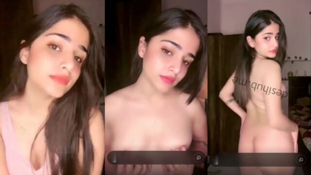 Hot Insta Model Viral Video Fully Nude, Squeezing Her Boobs and Rubbing Her Wet Pussy, Leaked video