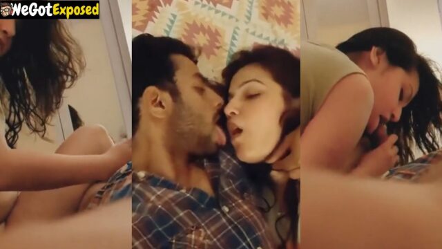Cute NRI Girl Hot Tongue Kissing and Dick Milking