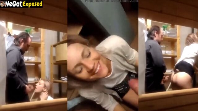 Hot Blonde Hotel Receptionist Secret Sex Inside Janitors Closet