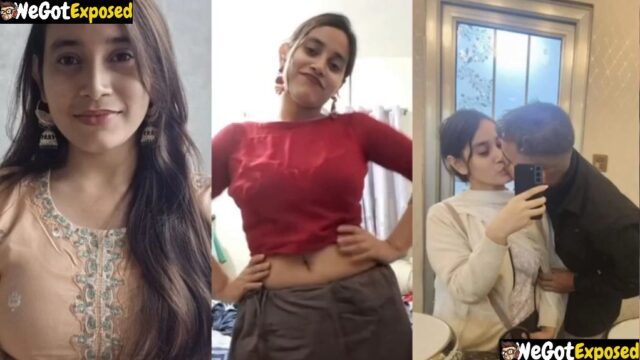 Desi Woman Strips Red Saree and Plays with Her Boobs on Live Call